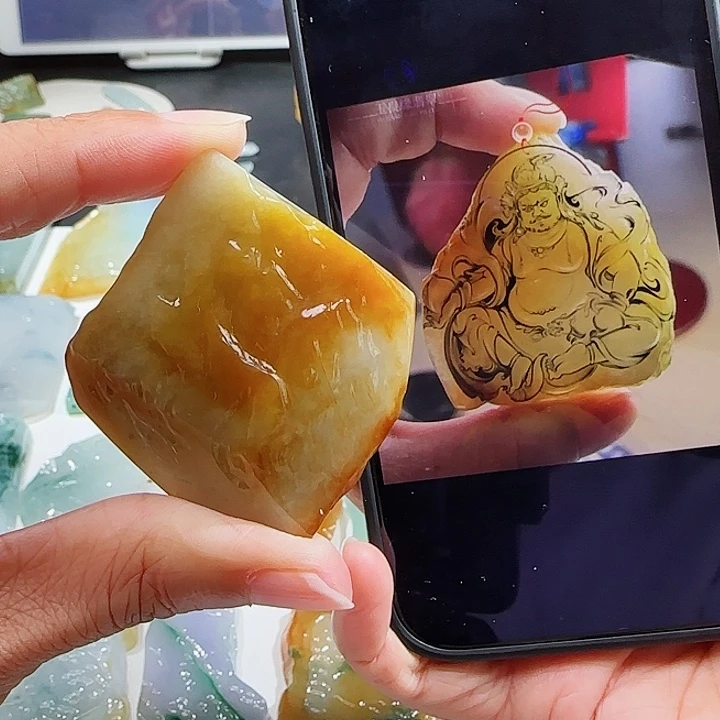 定制翡翠未镶嵌翡翠挂件