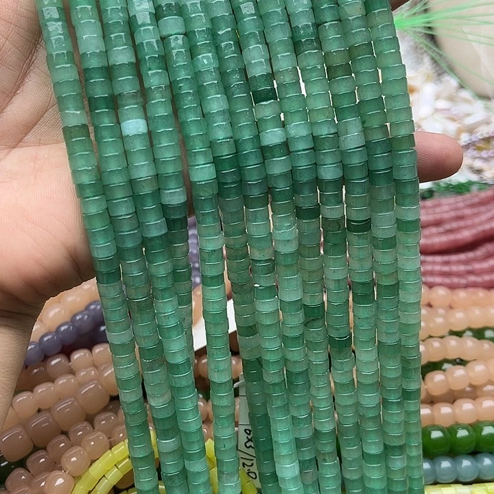 玛瑙/玉髓未镶嵌珠宝半成品一条6/3mm左右东陵玉直切