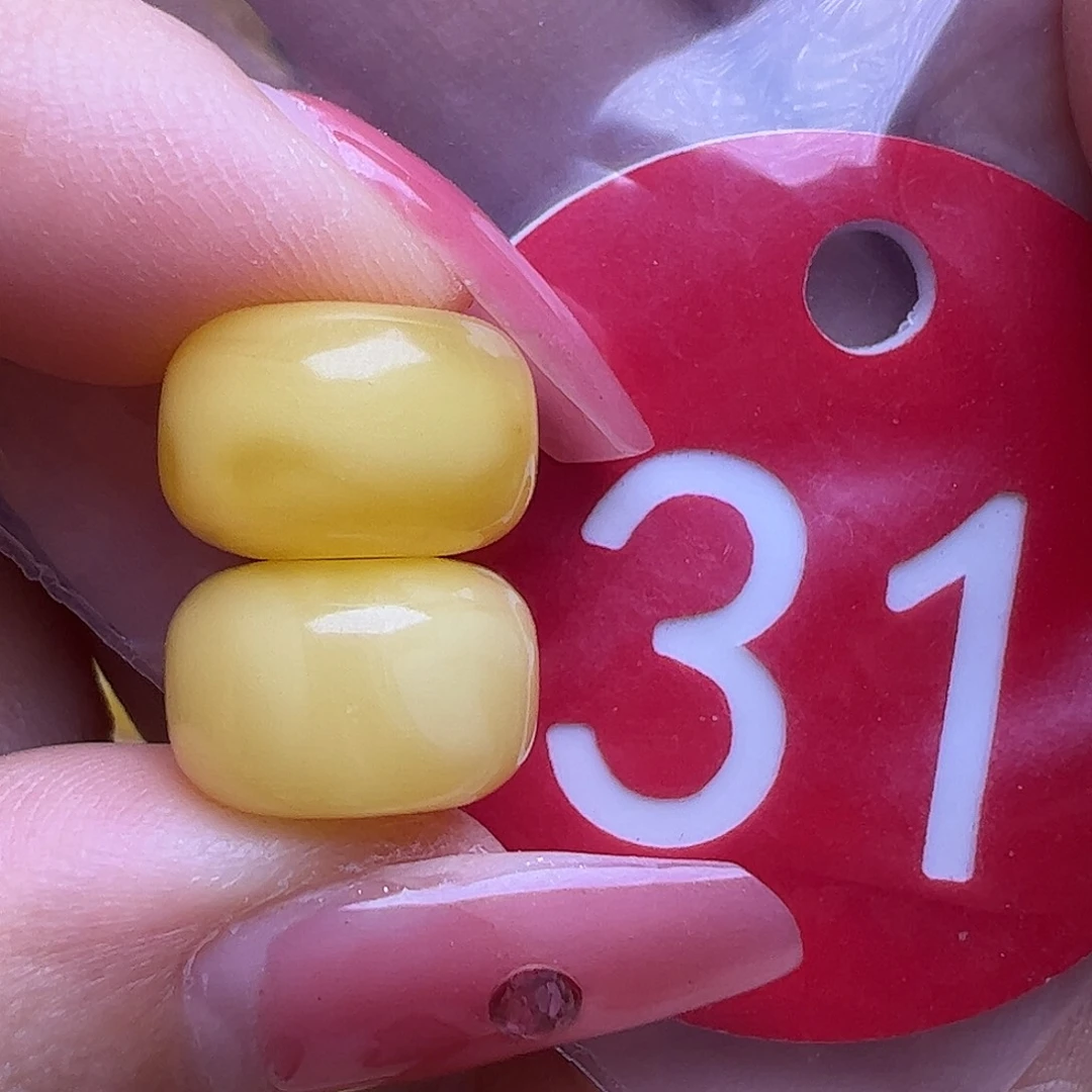 蜜蜡未镶嵌珠宝奇石微瑕12mm墩子