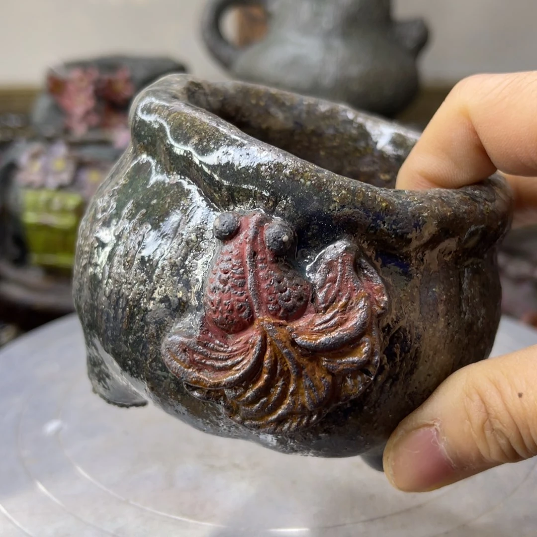 红陶大*丹粗砂陶瓷花盆