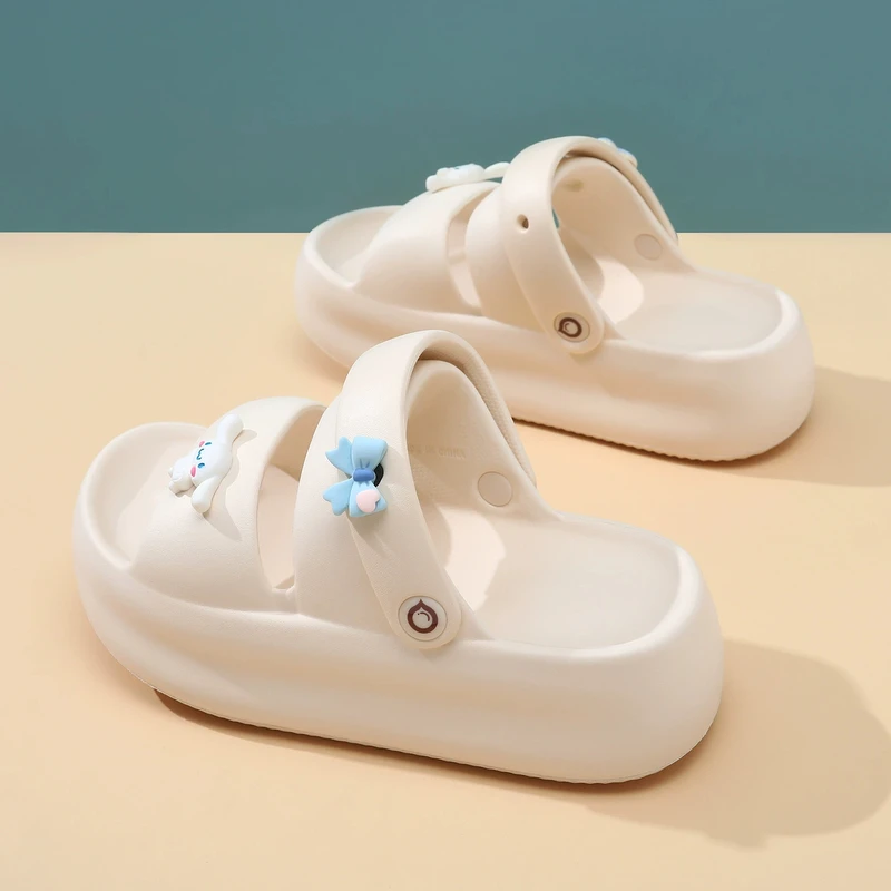 凉鞋女夏季外穿新款厚底增高防滑两穿踩屎感拖鞋时尚海边沙滩凉拖