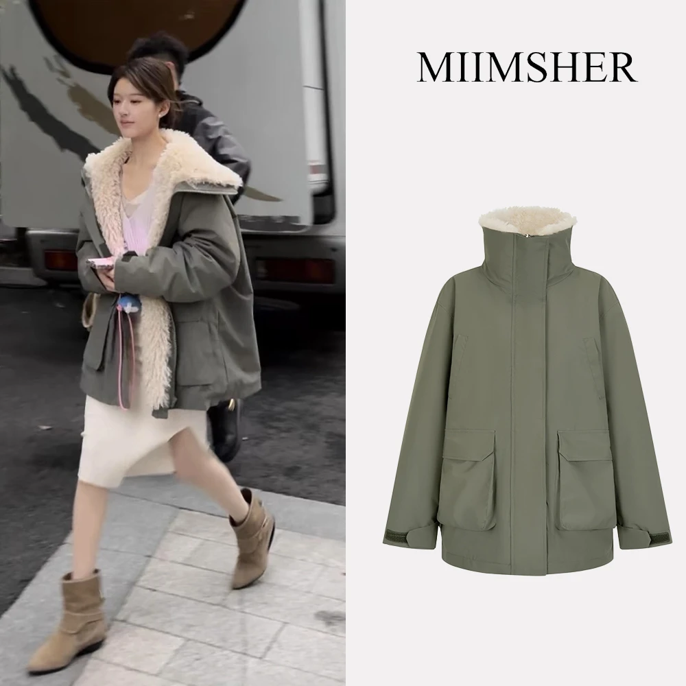 筱筱【赵露思同款100%纯羊毛版本】 一件过冬 加厚女派MS248078