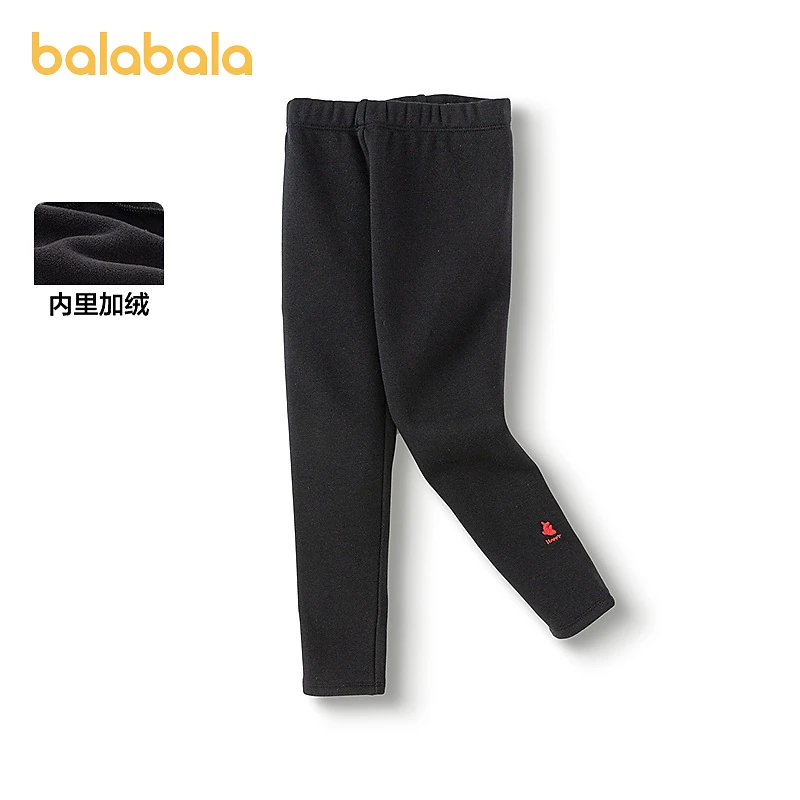 巴拉巴拉童装儿童打底裤加绒长裤女童2025春新款裤子亲肤舒适时尚
