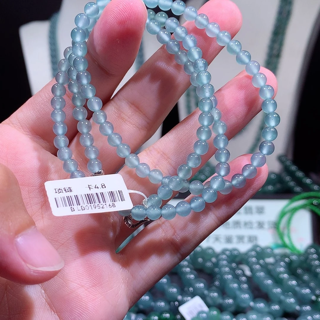 翡翠未镶嵌手链天然a货翡翠4.8