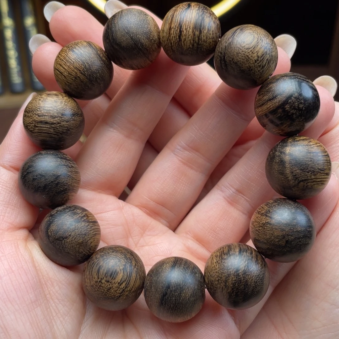 手串沉香越南芽庄白棋楠虎皮瘤疤1.8单圈
