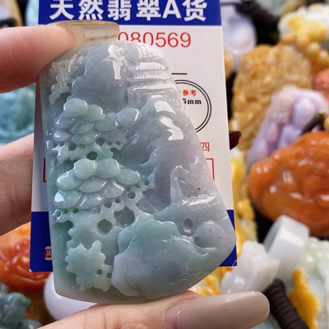 翡翠未镶嵌吊坠(不含链)