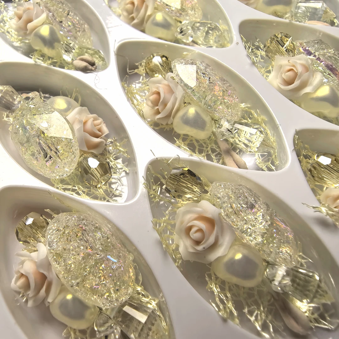 美甲钻四季繁花系列成品堆钻美甲超闪高品纯手工堆钻-两颗装