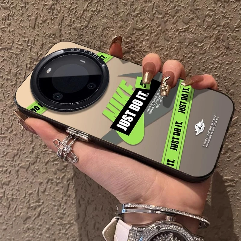 适用华为mate70手机壳绿条just勾标mate60pro新款50全包防摔40