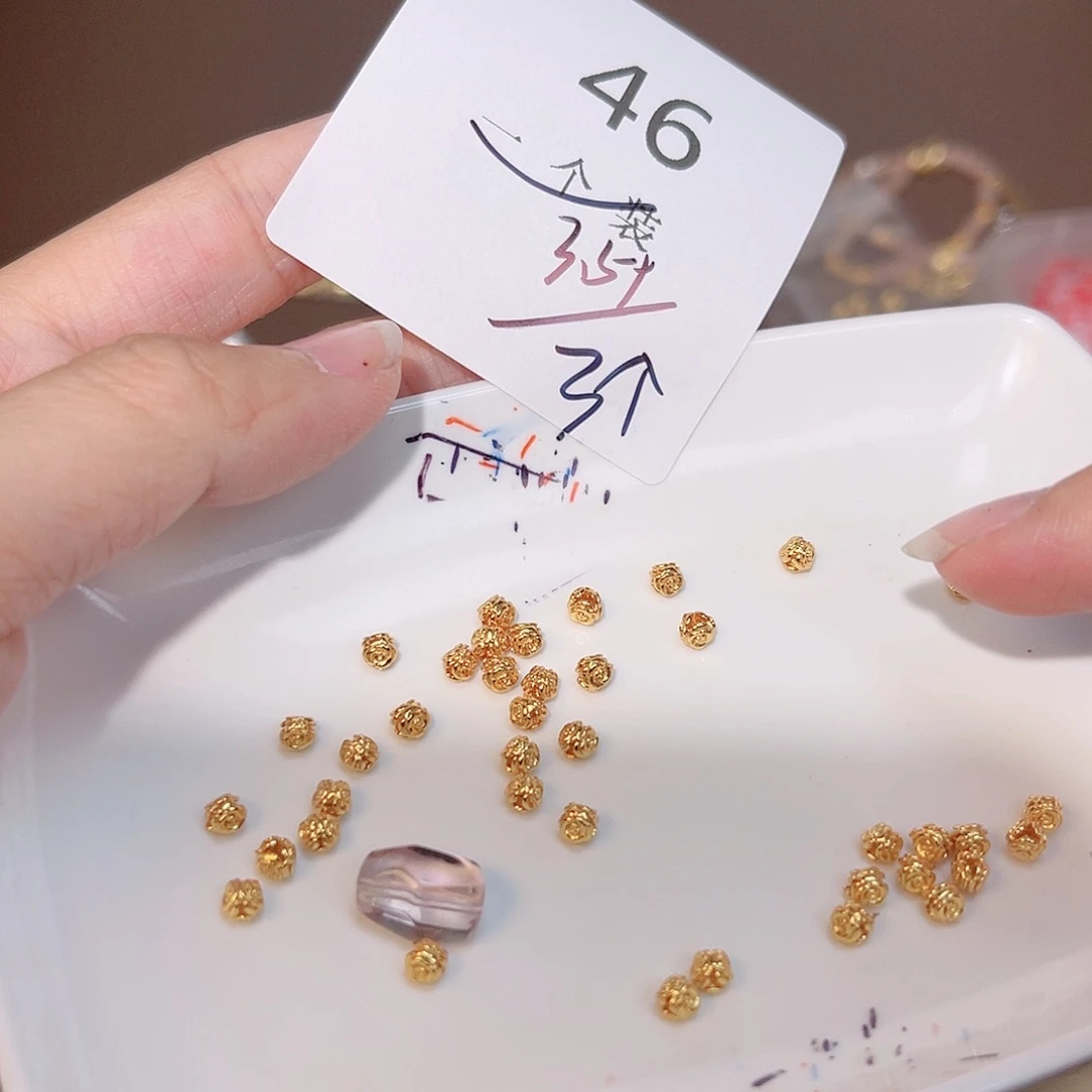 紫晶珠宝半成品银S925镀金镶嵌46