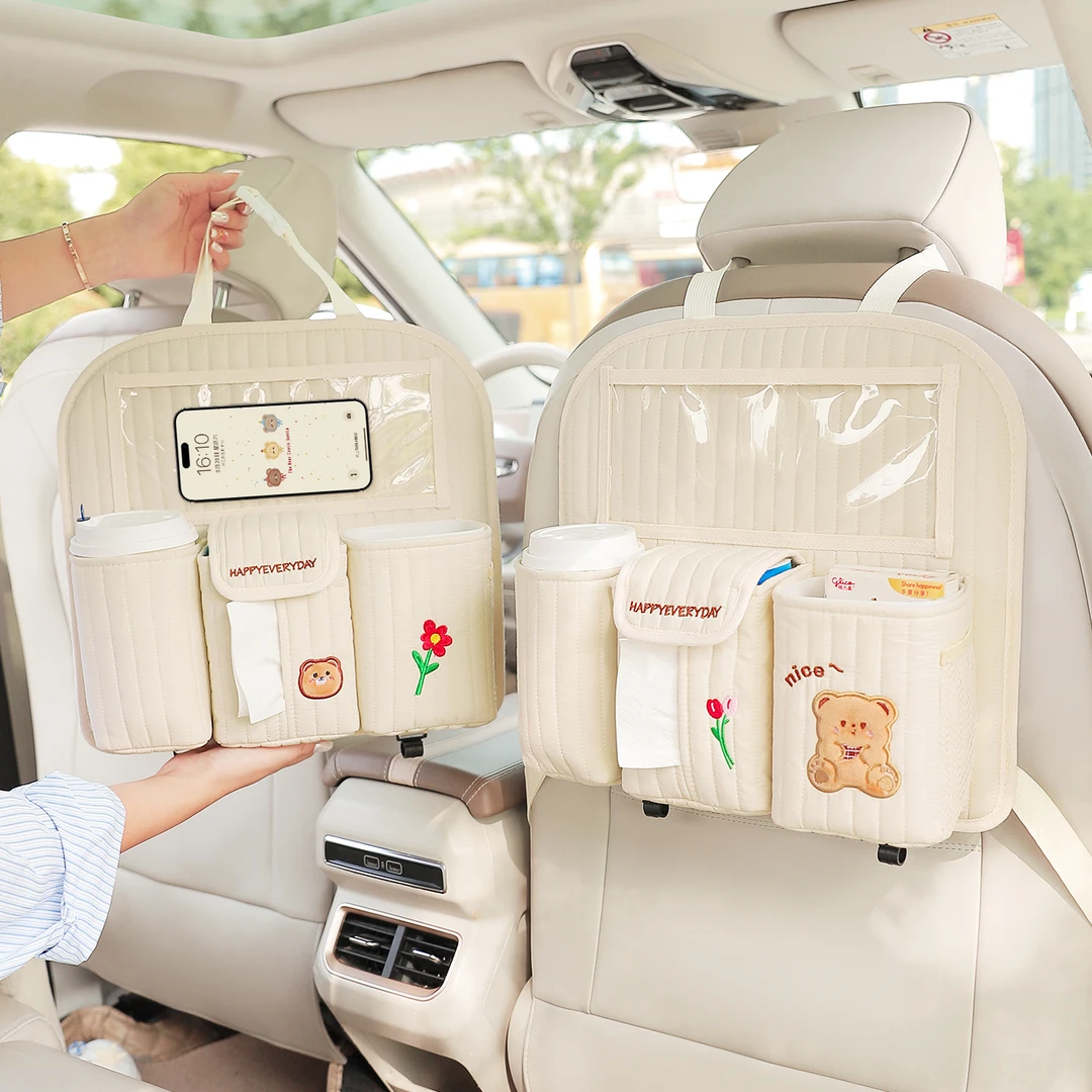 创意车载收纳袋多功能汽车座椅背挂式垃圾桶车内用品后排储物挂袋