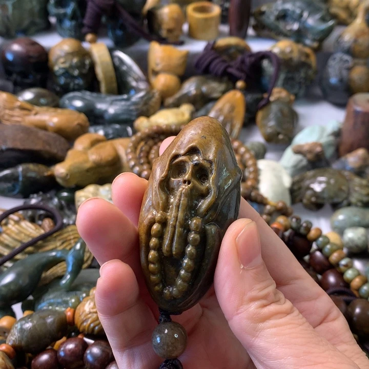 未镶嵌岫岩河磨玉（透闪石质玉）笔搁