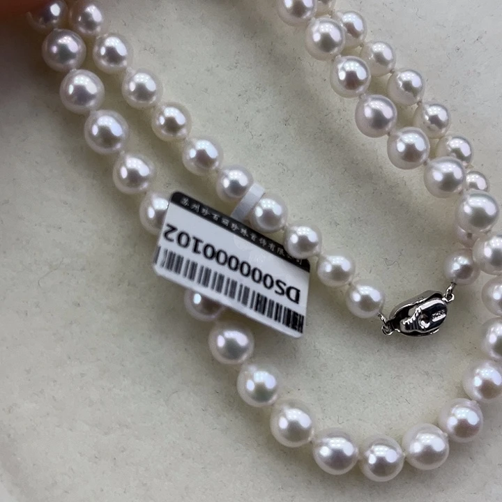 淡水珍珠颈饰银S925镶嵌➕6.7高品极光炫彩