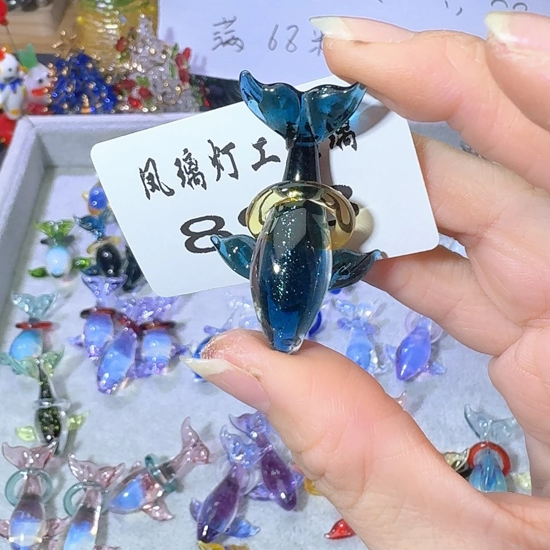 玻璃颈饰893鲸鱼吊坠