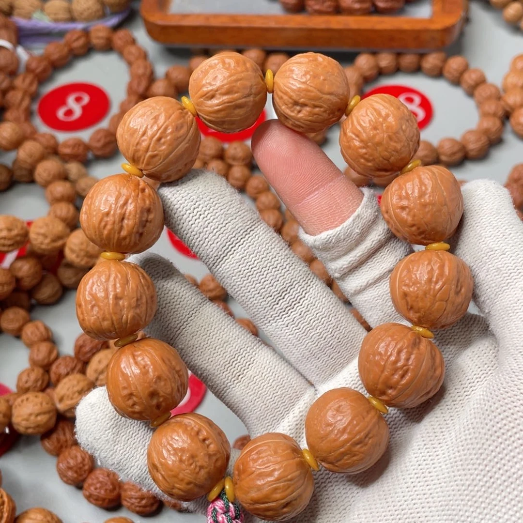 文玩核桃手串光头龙珠20mm