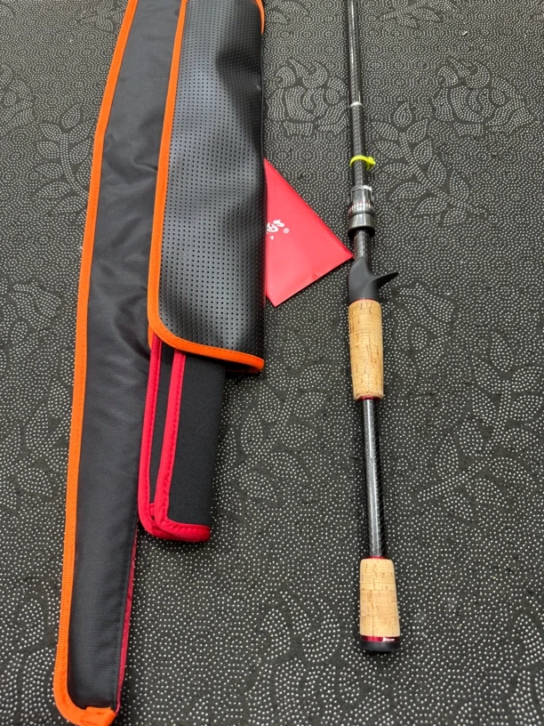 93#枪柄独节路亚竿，虫杆超级法师c681mh环氧小擦花卡袋齐全