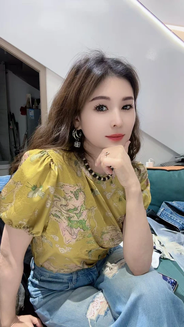 圆领Oversize风短袖常规款T恤复古印花职场新中式#3063