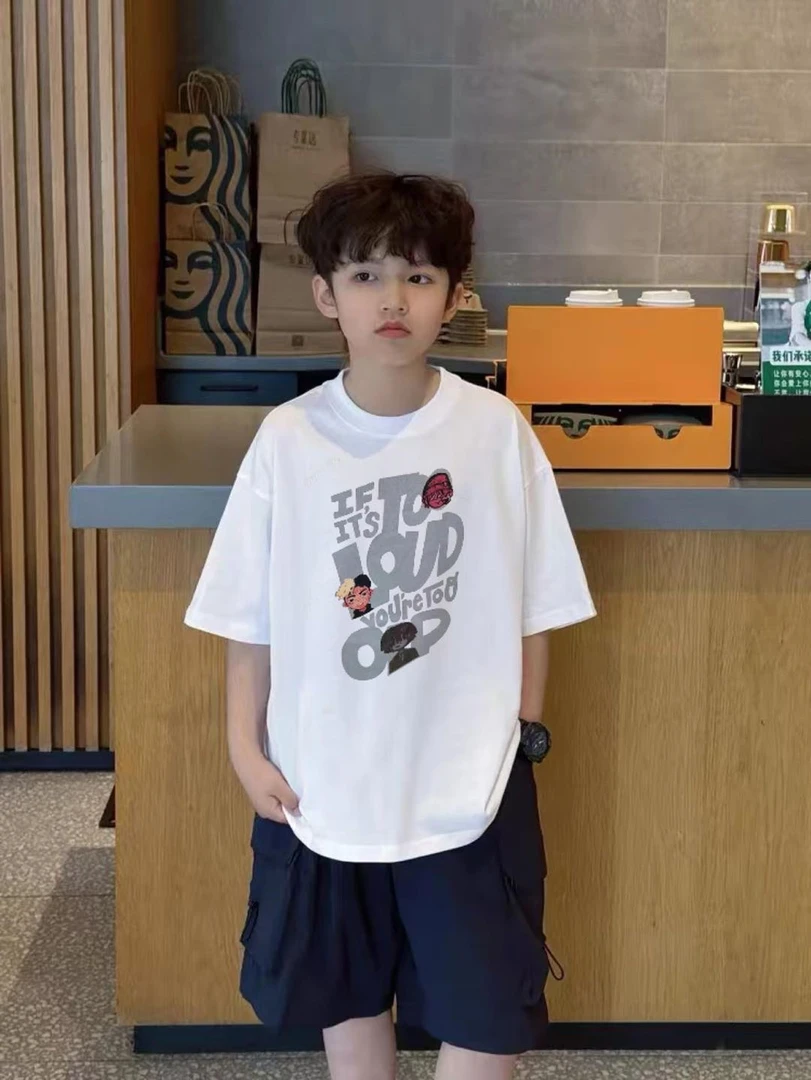 儿童夏季衣服男童T恤七分裤女童连衣裙套装短袖防晒衣裤子清仓