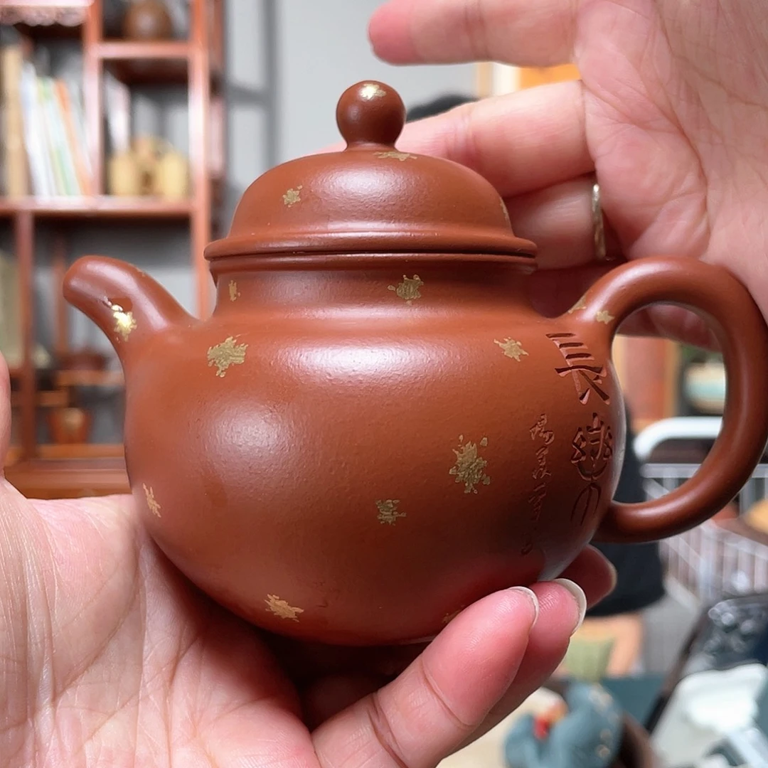 茶壶朱泥老朱泥掇球
