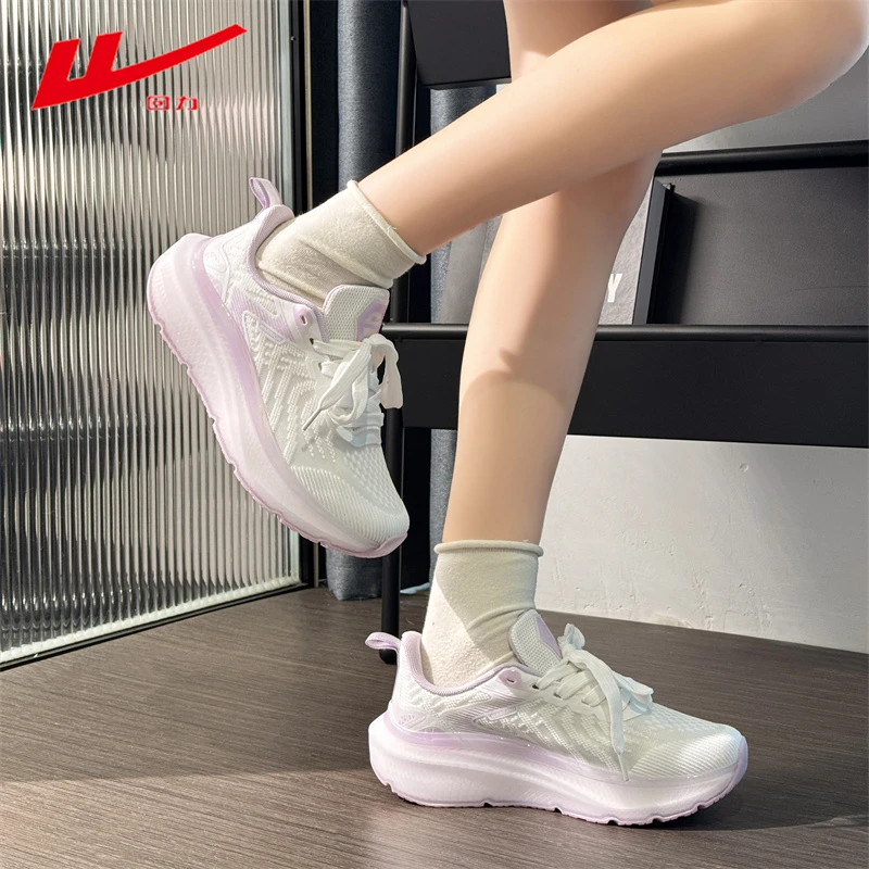 回力女跑步鞋2025春夏新款薄款透气网面鞋爆米花轻便软底运动鞋女