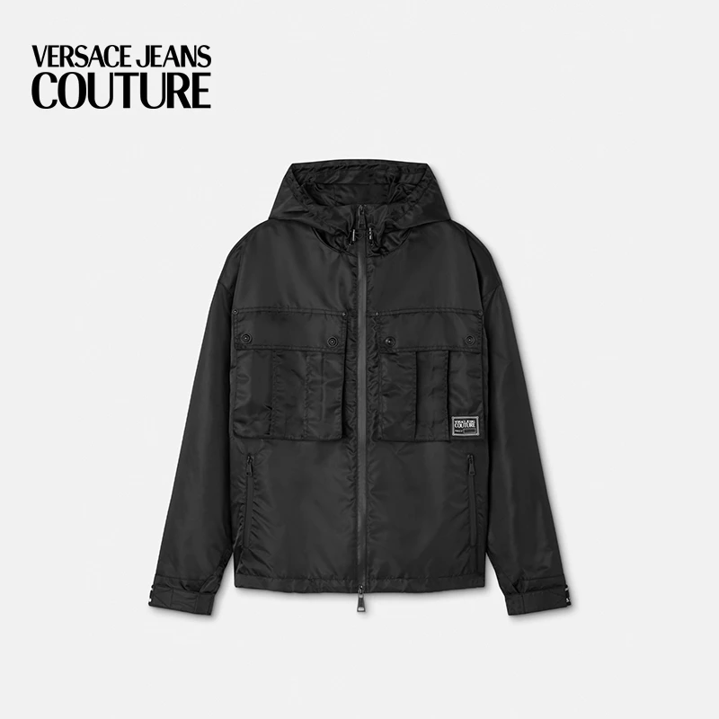 【季末优惠】VERSACE JEANS COUTURE 男士外套连帽休闲外套