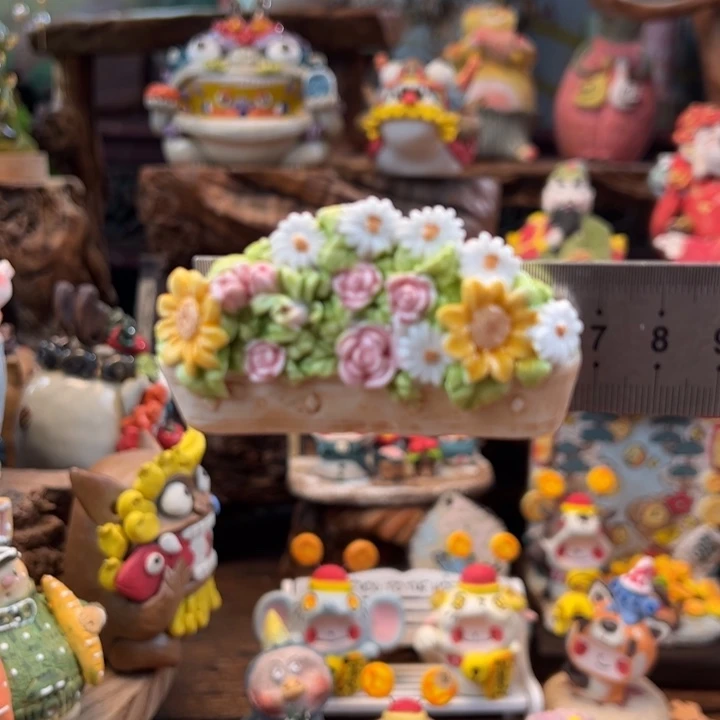 陶摆件小镇青花每日有新品