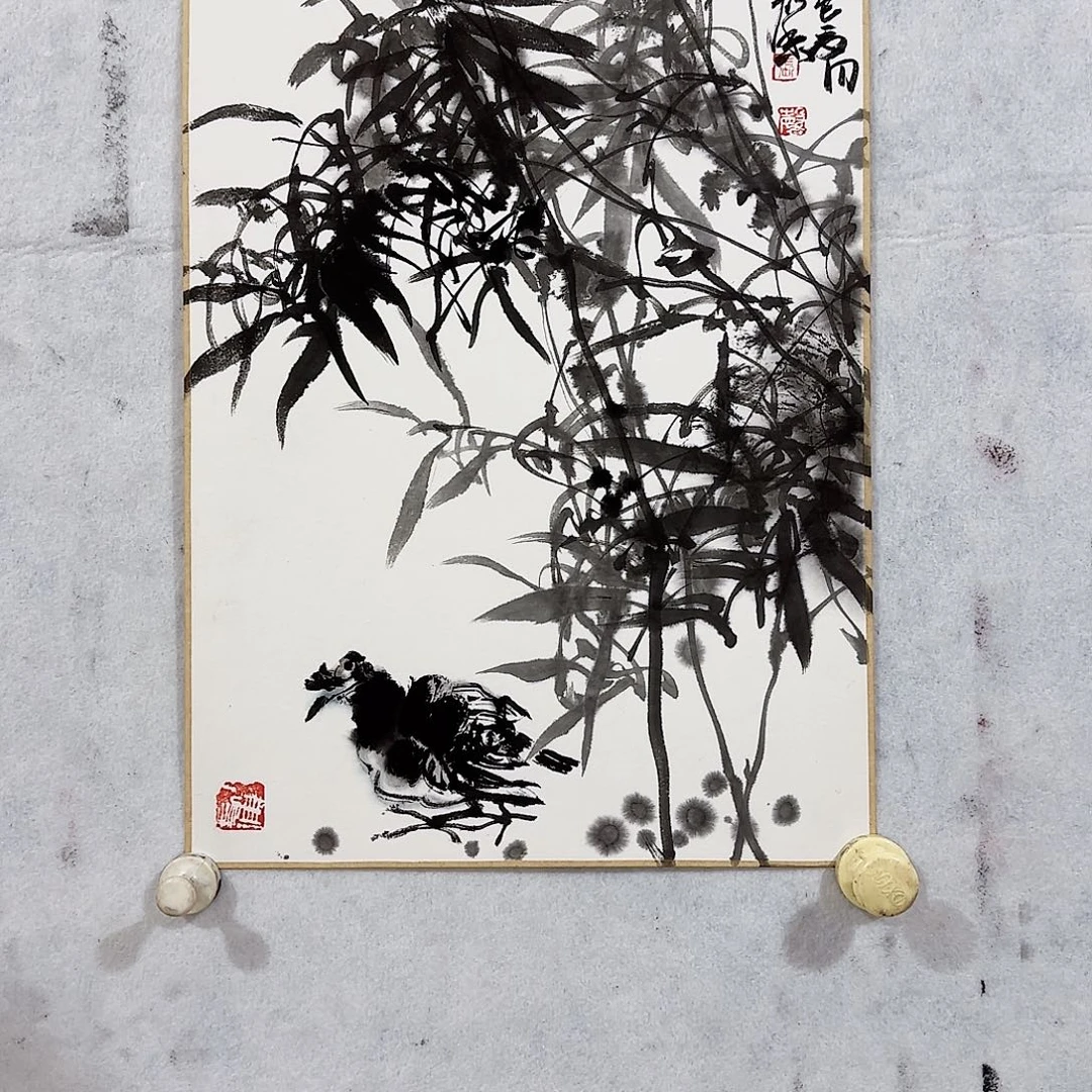 李***院国画国画卡纸作品