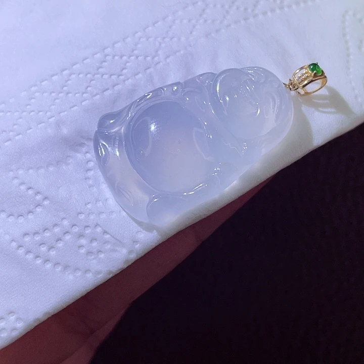 颈饰18K金镶嵌翡翠翡翠