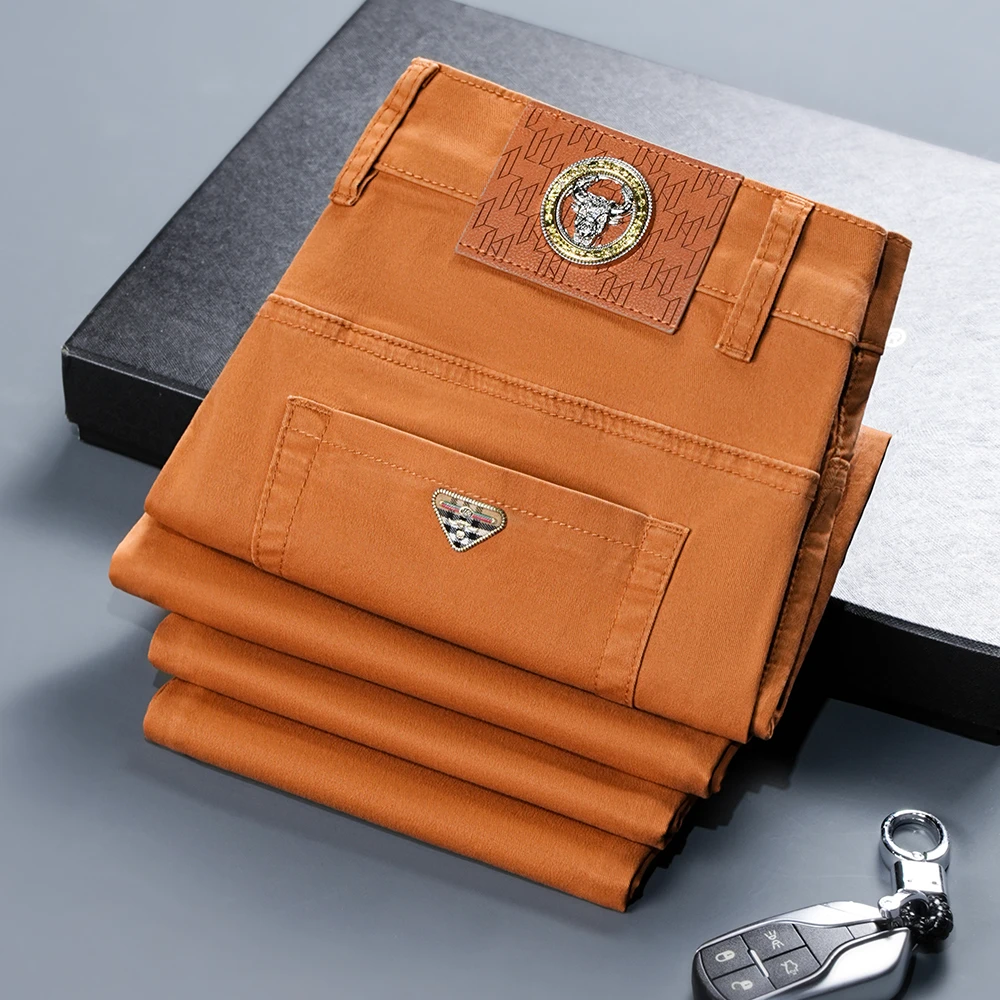 WSL彩色高档休闲裤男士2025新款夏季弹力直筒百搭商务休闲裤子男