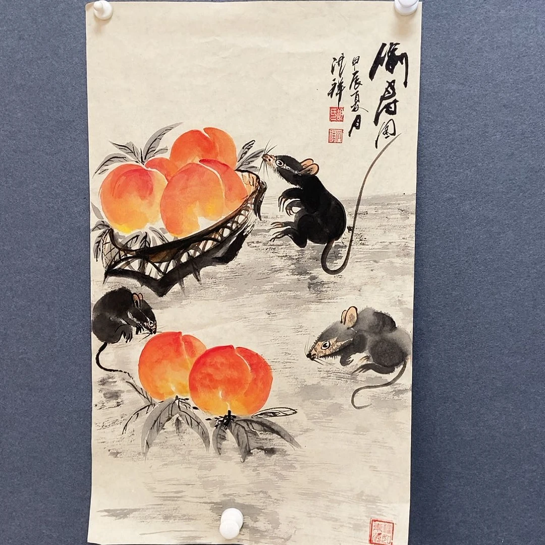 国画胡洪祥手绘花鸟34.65