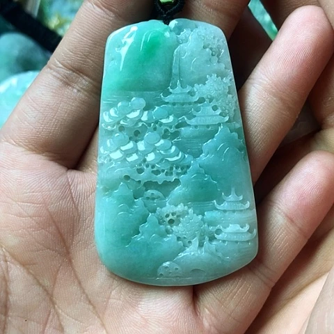 翡翠未镶嵌颈饰天然缅甸翡翠a货