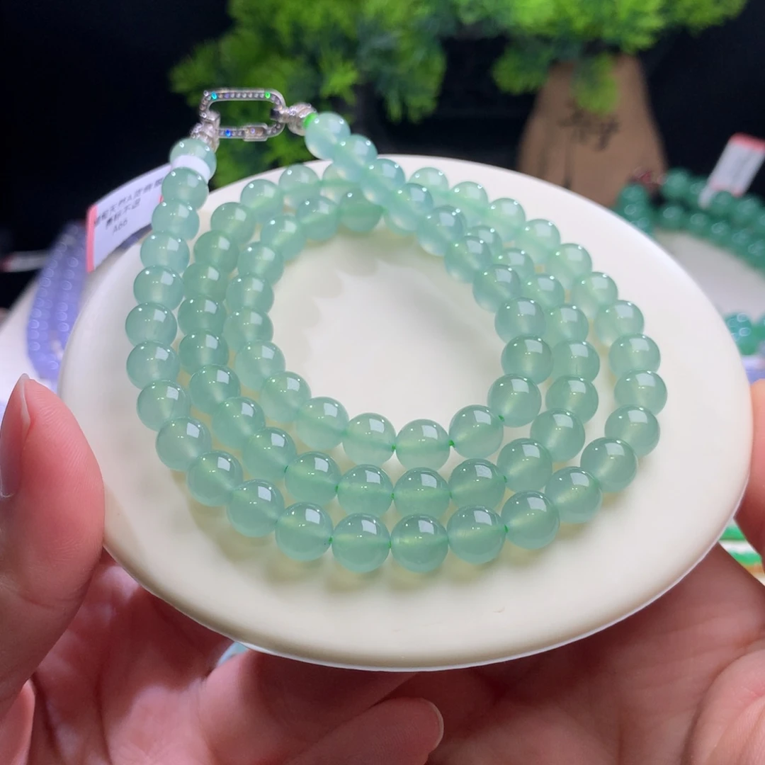 未镶嵌手串翡翠冰胶葡萄肉卡8