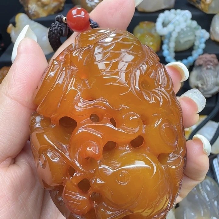 玛瑙/玉髓未镶嵌手把件