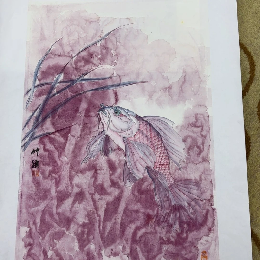 国画莯*张竹颖四尺三开李欣主播