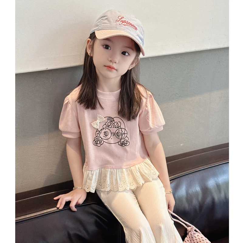 【‌艾米】WWLL定制夏装宝宝T恤衫女童短袖T恤宝宝卡通上衣洋气