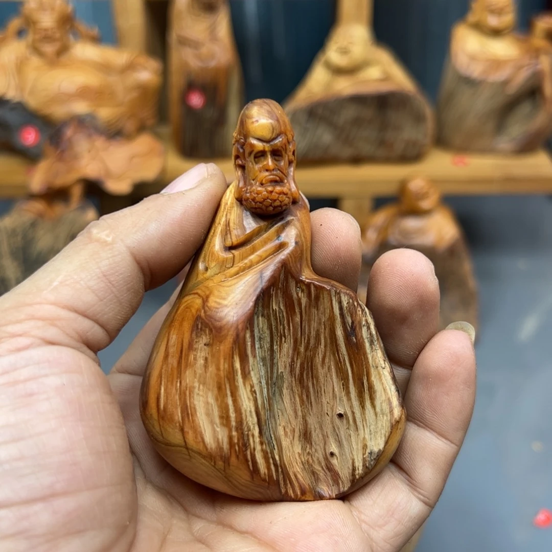 步***弓木崖柏木摆件手把件