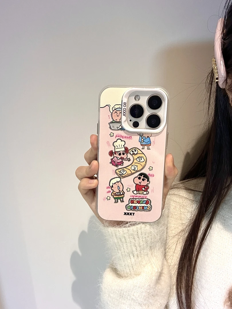 粉色蜡笔小新伙伴适用于iPhone/华为/荣耀/OPPO/vivo/小米手机壳