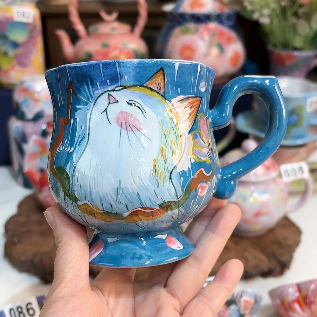 景德镇手绘高温釉下彩陶瓷茶具