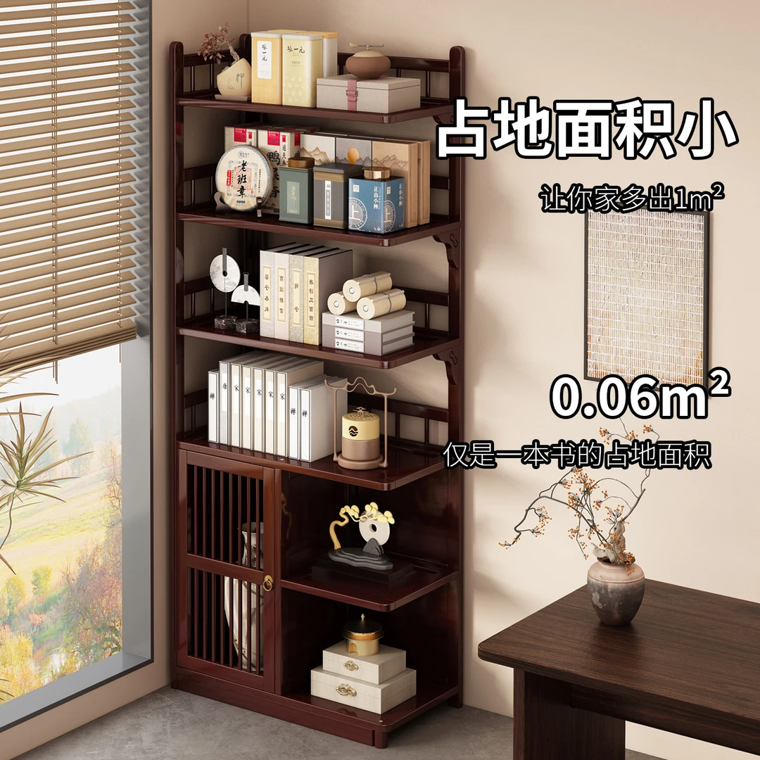转角置物架墙角收纳柜新中式博古架非实木靠墙多宝阁茶水柜储物柜