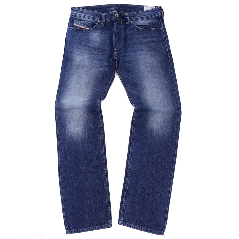 未使用 Diesel 男款蓝色棉质牛仔裤