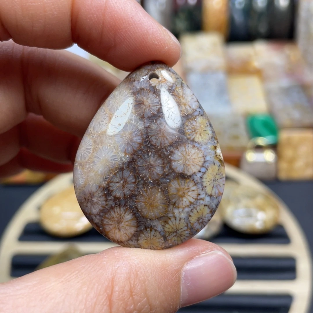 硅化玉未镶嵌颈饰k71