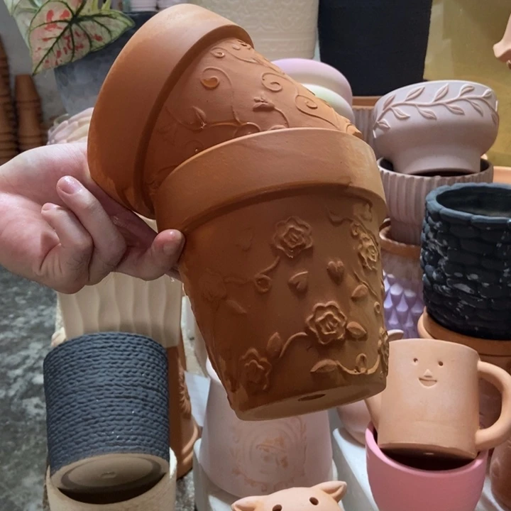 14×13红陶玫瑰+钩藤2个