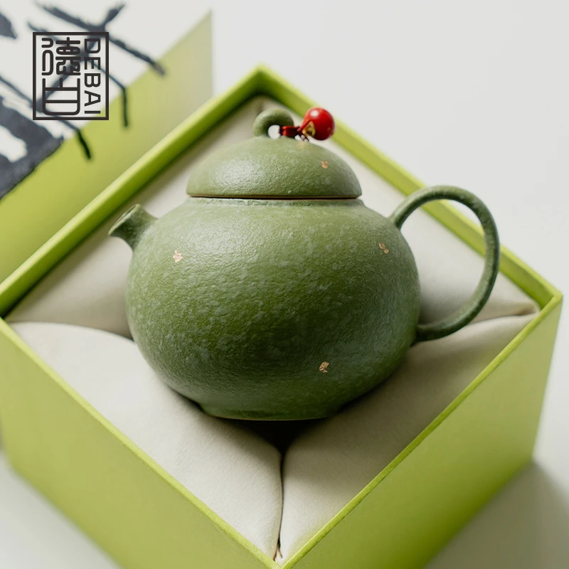 （阿萌茶事）青橘洒金-圆肚茶壶145cc
