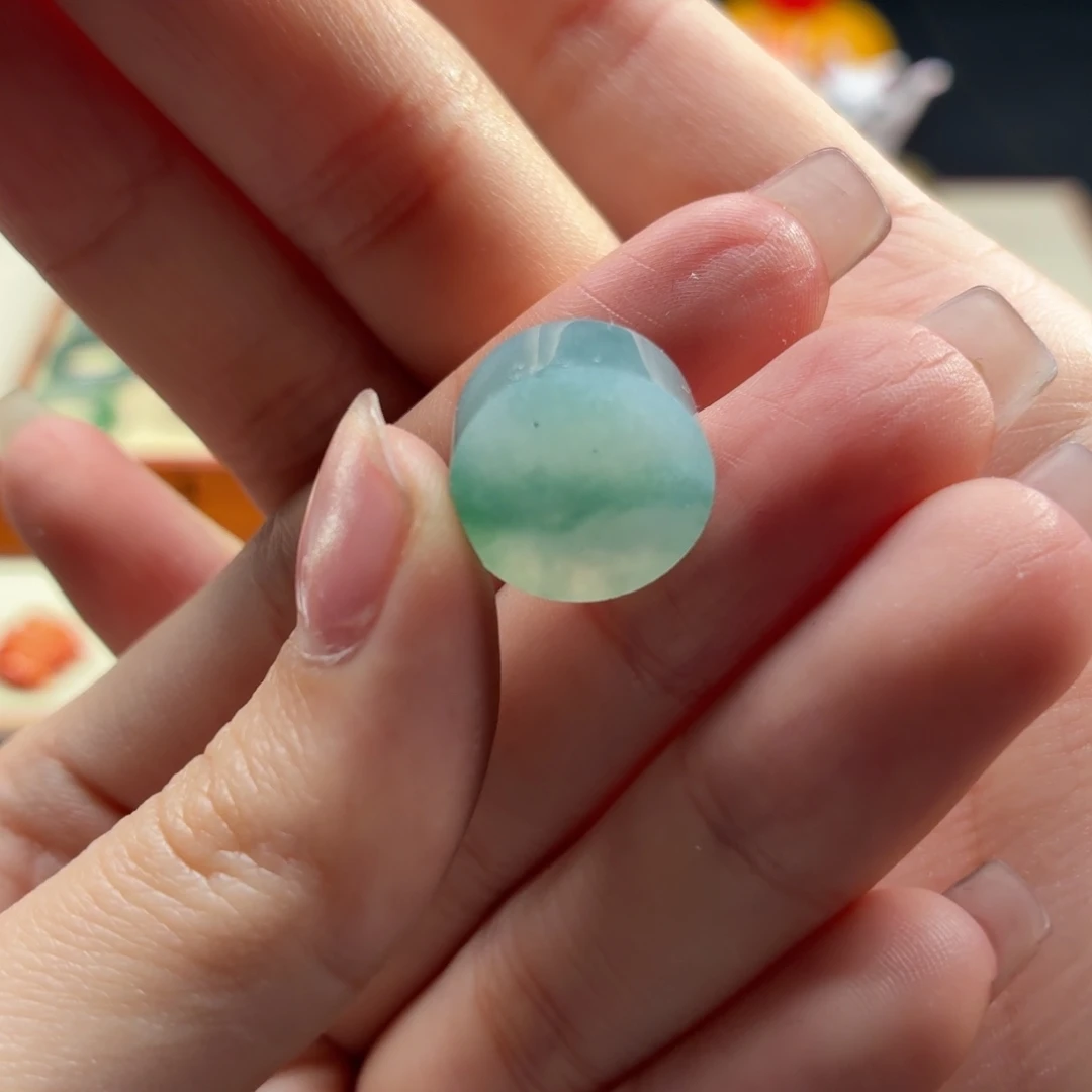 未镶嵌定制翡翠冰飘花戒指心