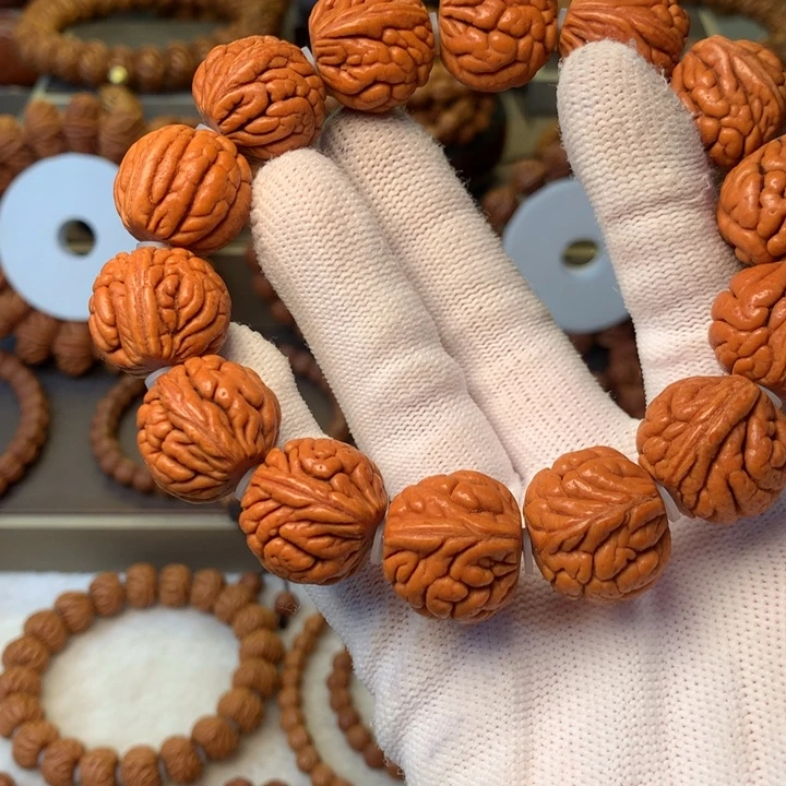 桃核手串秦岭龙纹