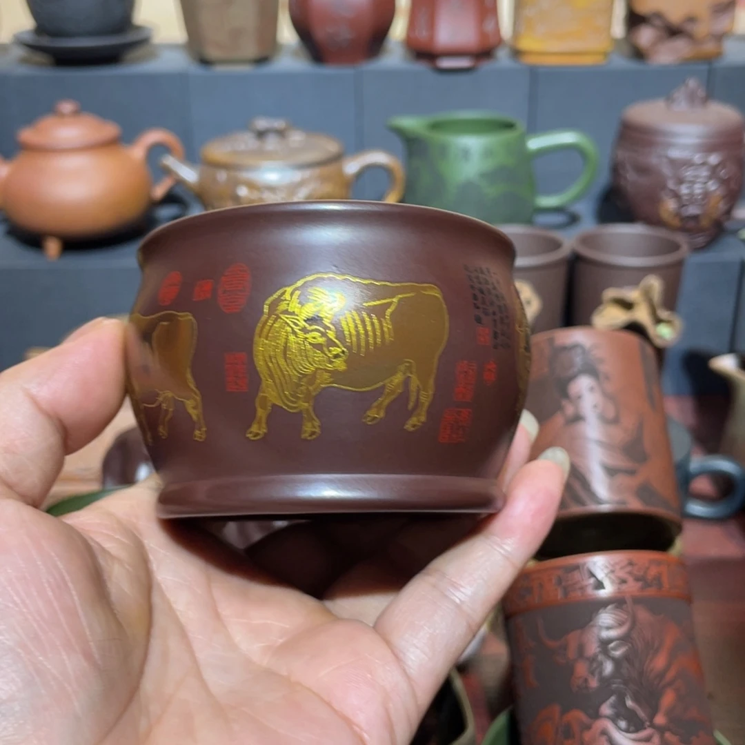 原矿紫砂手工主人杯