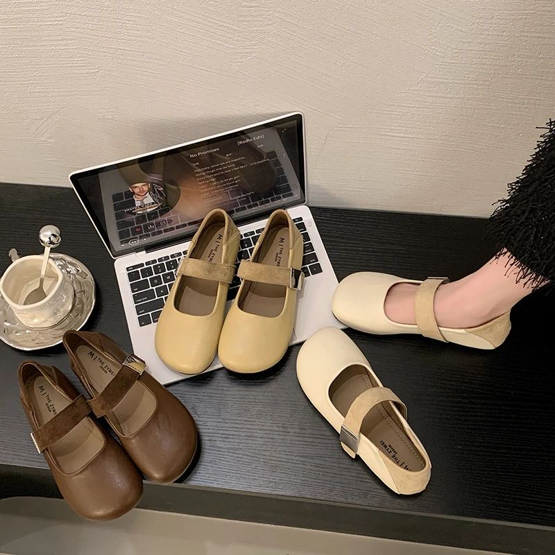 【金喜】温柔仙女风软底复古春夏法式玛丽珍小单鞋百搭乐福鞋时尚