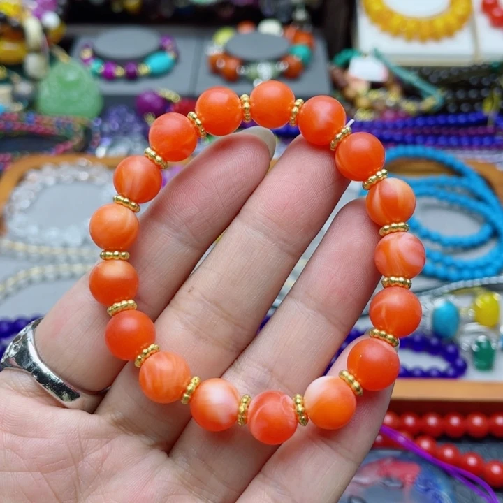 树脂制品7号红色手串