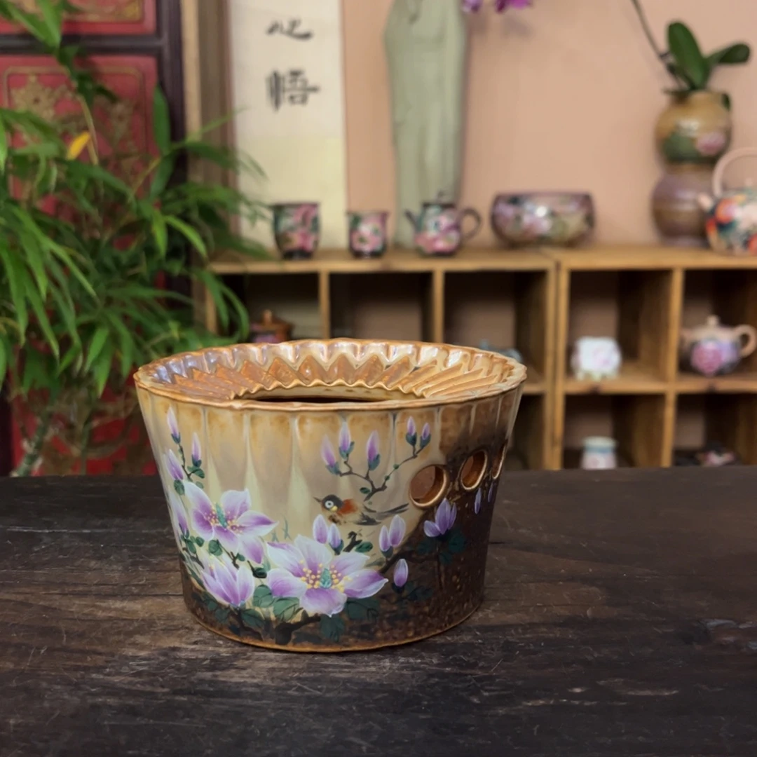 柴烧纯手工手绘陶瓷