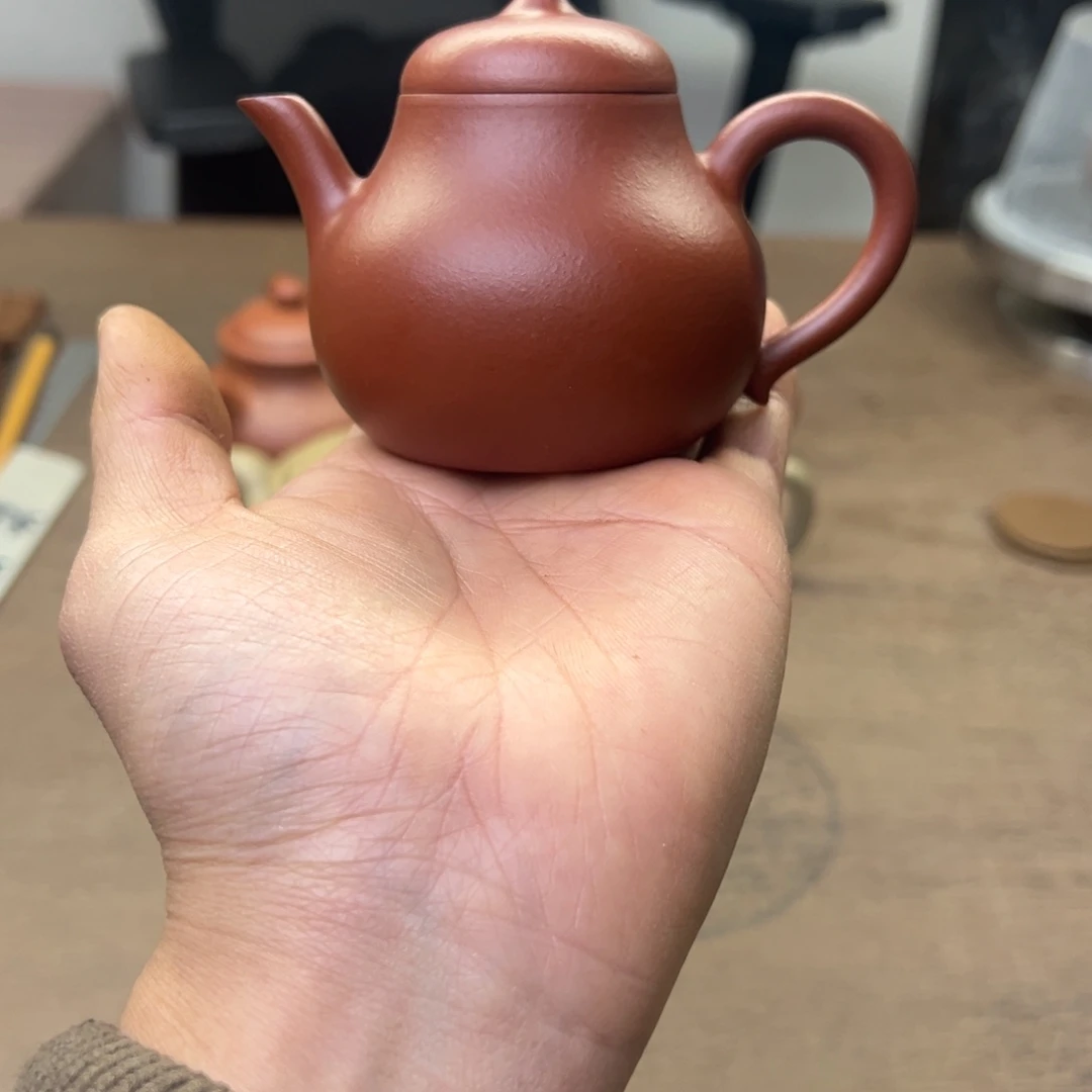 紫砂茶壶全手工朱泥茄瓜