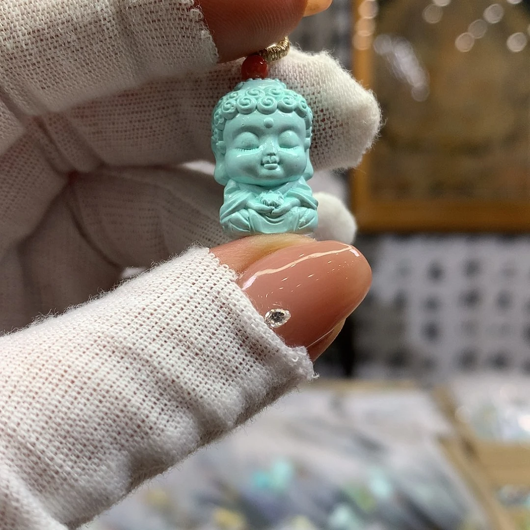 绿松石未镶嵌挂件